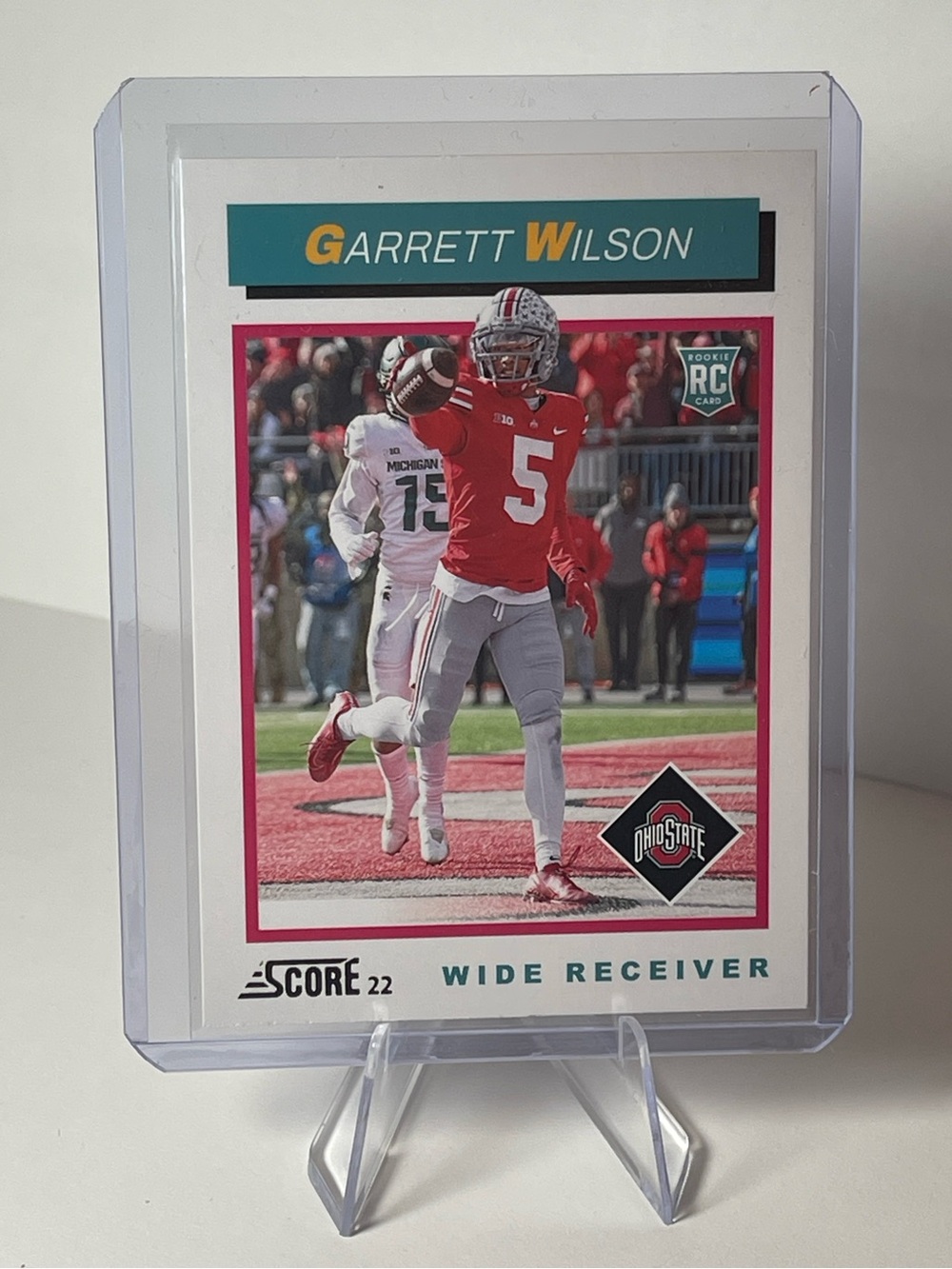 Panini 2022 Garrett Wilson Rookie Card - Blue & Green